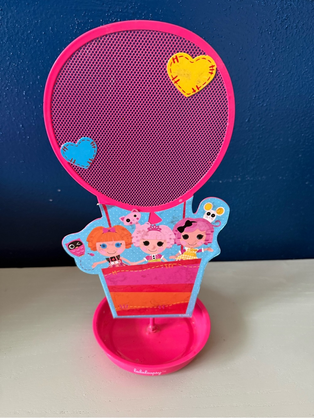 Lalaloopsy Hot Air Balloon Pink Metal 11” Earring Holder Stand w/ Jewelry Tray